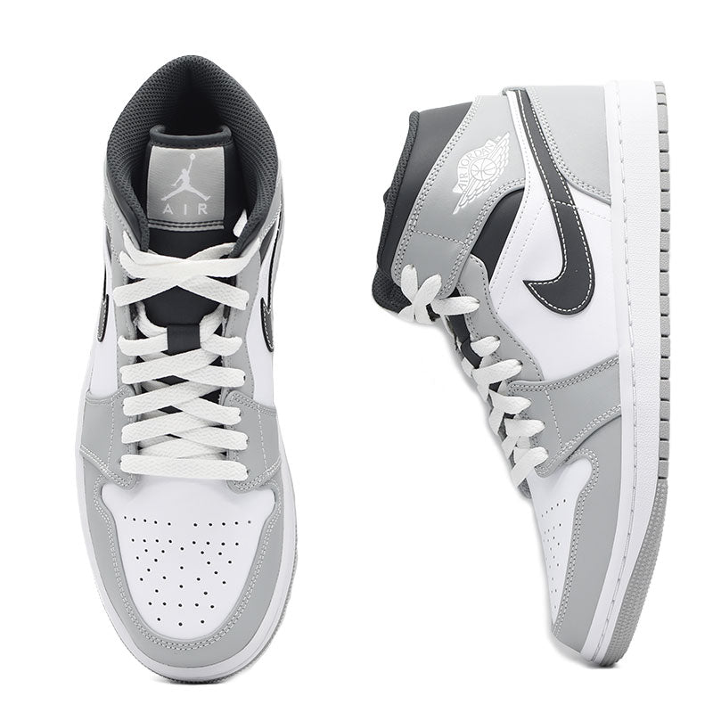 NIKE AIR JORDAN 1 MID “LIGHT SMOKE GREY WHITE” 554724-078 – nouvelle