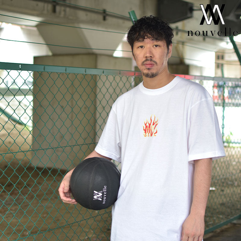 nouvelle × MFC STORE FLAME S/S TEE WHITE
