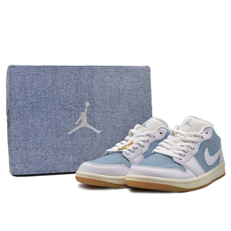 NIKE AIR JORDAN 1 LOW DENIM / WORN BLUE " HQ2004-400