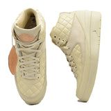 JUST DON × NIKE AIR JORDAN 2 RETRO BEACH / METALLIC GOLD - UNIVERSITY RED 834825-250