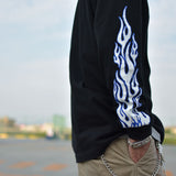 nouvelle × MFC STORE FLAME L/S TEE BLACK " KNICS "