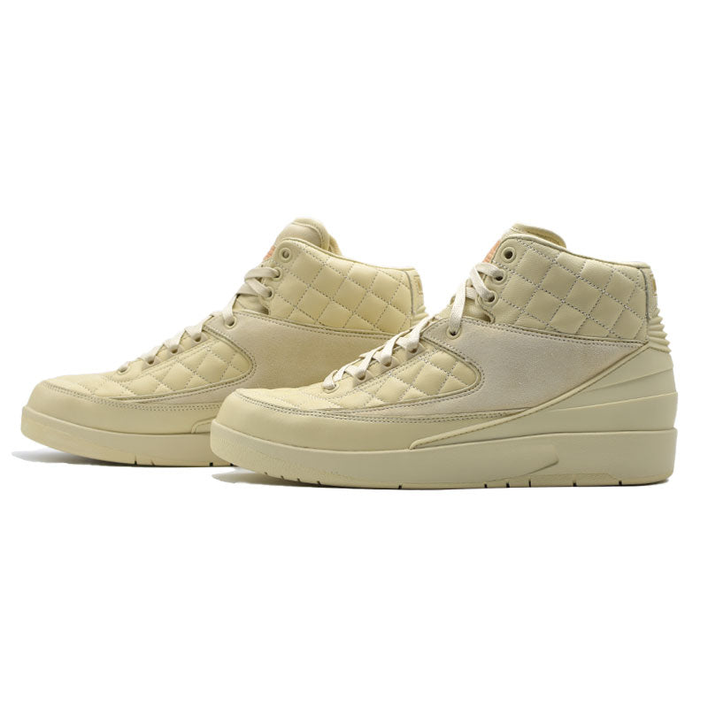 JUST DON × NIKE AIR JORDAN 2 RETRO BEACH / METALLIC GOLD - UNIVERSITY RED 834825-250