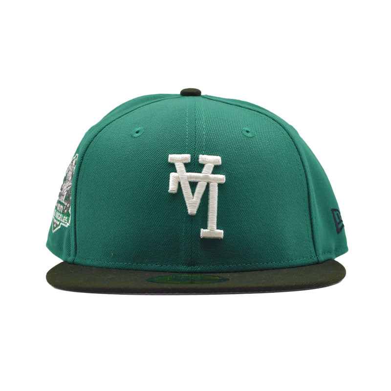 海外限定 NEW ERA 59FIFTY ” LOS ANGELES DODGERS GREEN BLACK ” UPSIDE DOWN LOGO