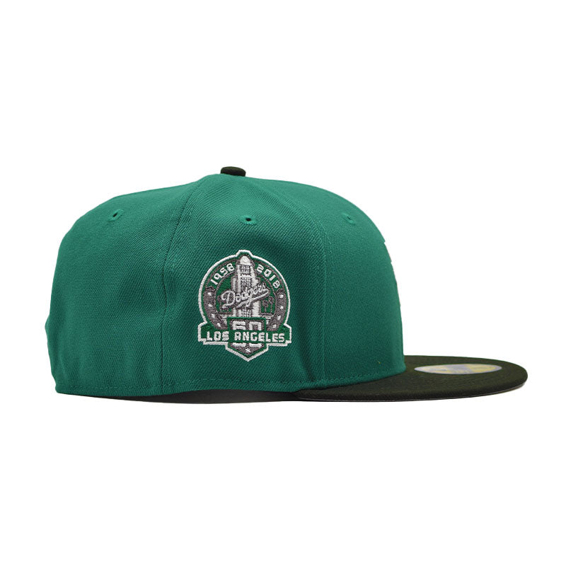 海外限定 NEW ERA 59FIFTY ” LOS ANGELES DODGERS GREEN BLACK ” UPSIDE DOWN LOGO