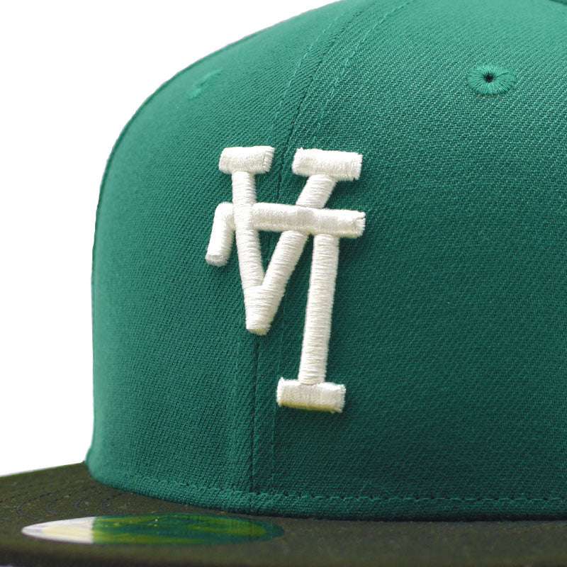 海外限定 NEW ERA 59FIFTY ” LOS ANGELES DODGERS GREEN BLACK ” UPSIDE DOWN LOGO