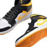 NIKE WOMEN'S AIR JORDAN 1 MID SE " LASER ORANGE BLACK " CV5276-107