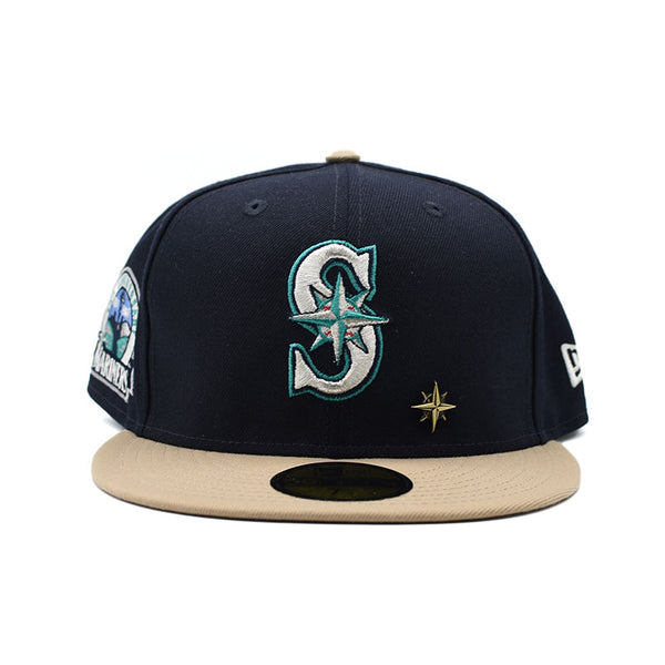 海外限定 NEW ERA SEATTLE MARINERS 30TH ANNIVERSARY VARSITY PIN TWO TONE EDITION 59FIFTY FITTED CAP