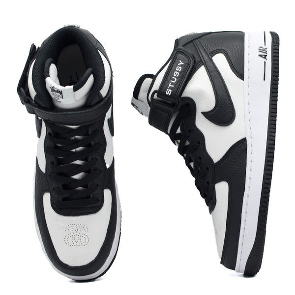 stussy スニーカー 黒/白 楽天市場】NIKE ナイキ STUSSY X AIR FORCE 1 MID 'BLACK WHITE