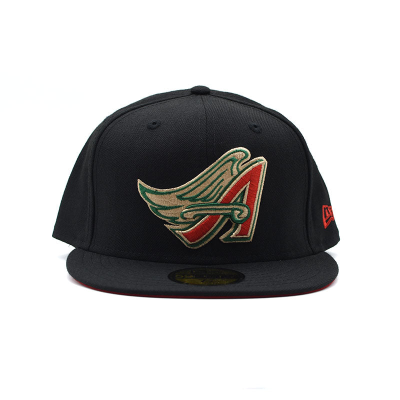 海外限定 NEW ERA ANAHEIM ANGELS BLACK AND RED PRIME EDITION 59FIFTY FITTED CAP