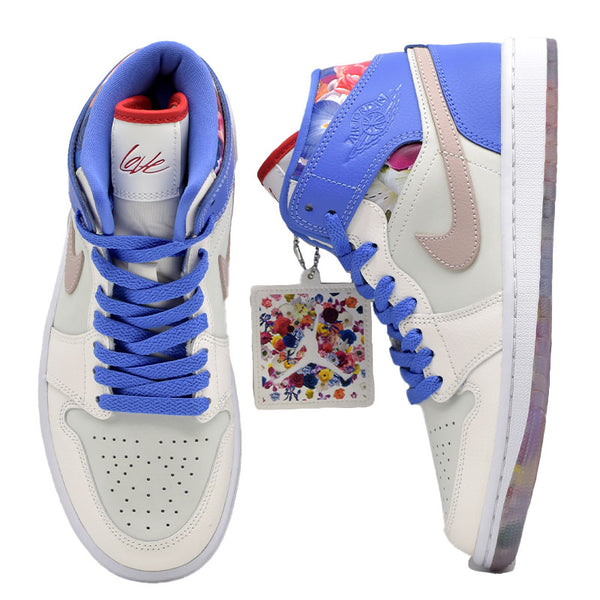海外限定 NIKE WMNS AIR JORDAN 1 MID SE VALENTINE'S DAY FLOWERS FD4331-121