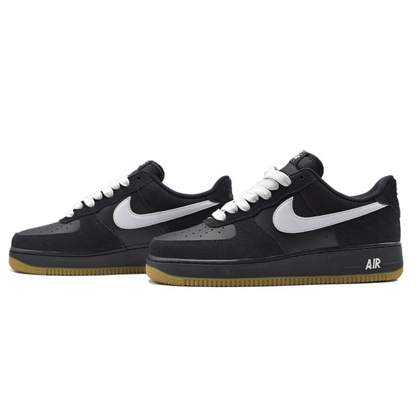 NIKE AIR FORCE 1 ' 07 LV8 " BLACK / GUM LIGHT BROWN / WHITE " IB6388-001