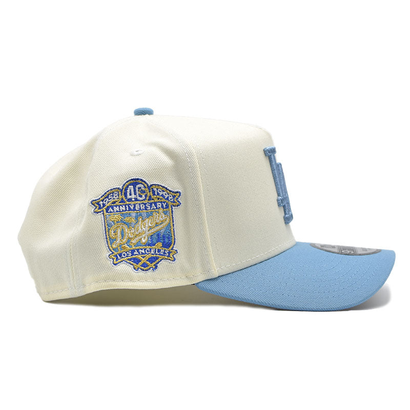 海外限定 NEW ERA 9FORTY LOSANGELES DODEGERS WHITE SKYBLUE