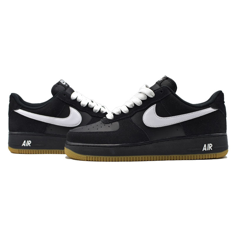 NIKE AIR FORCE 1 ' 07 LV8 " BLACK / GUM LIGHT BROWN / WHITE " IB6388-001