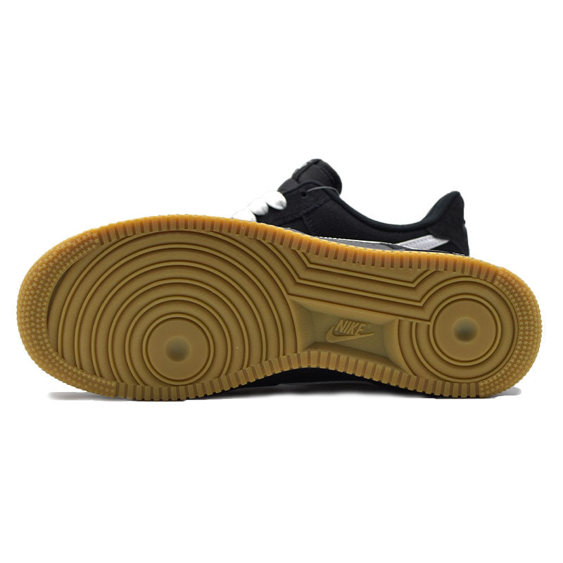 NIKE AIR FORCE 1 ' 07 LV8 " BLACK / GUM LIGHT BROWN / WHITE " IB6388-001