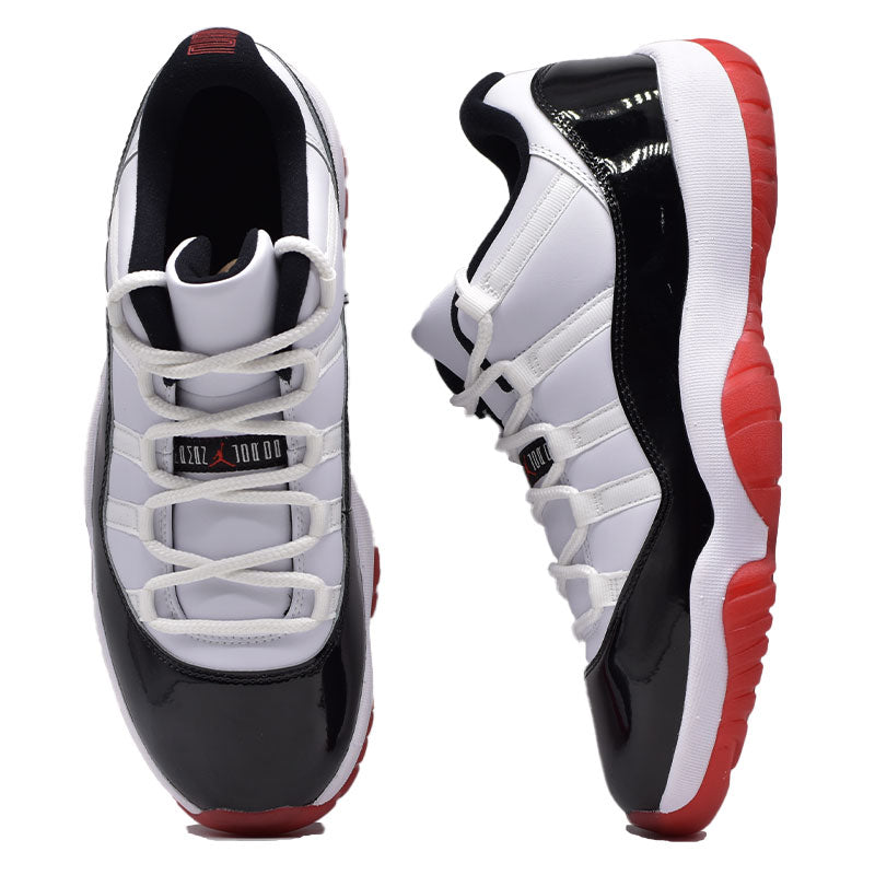 NIKE AIR JORDAN 11 LOW RETRO " WHITE / UNIVERSITY RED / BLACK ” AV2187-160