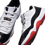 NIKE AIR JORDAN 11 LOW RETRO " WHITE / UNIVERSITY RED / BLACK ” AV2187-160