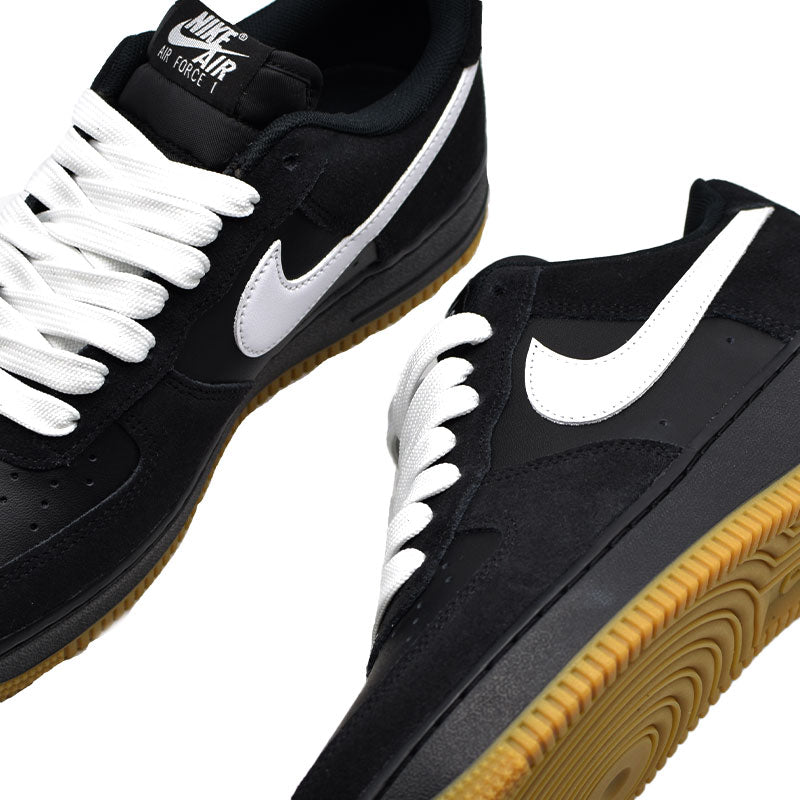 NIKE AIR FORCE 1 ' 07 LV8 " BLACK / GUM LIGHT BROWN / WHITE " IB6388-001