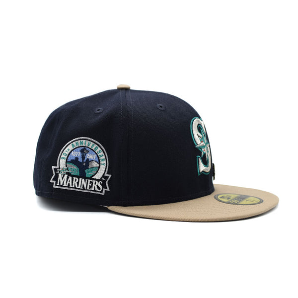 海外限定 NEW ERA SEATTLE MARINERS 30TH ANNIVERSARY VARSITY PIN TWO TONE EDITION 59FIFTY FITTED CAP