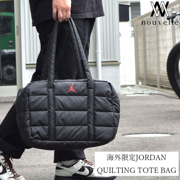 Jordan ブラック バッグ　トートバック 海外限定 JORDAN QUILTING TOTE BAG ジョーダントートバック