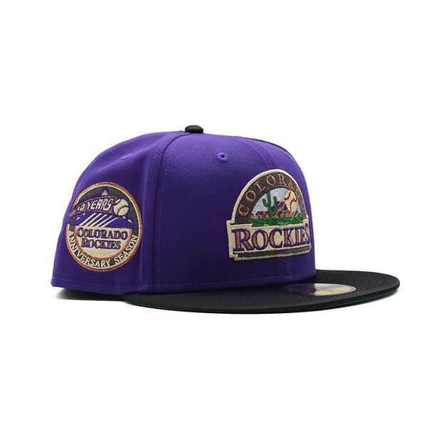 海外限定 NEW ERA COLORADO ROCKIES 10 YEARS ANNIVERSARY SATIN BRIM EDITION 59FIFTY FITTED CAP