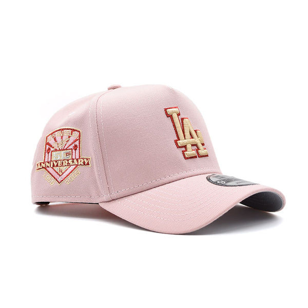 海外限定 NEW ERA LOS ANGELES DODGERS 50TH ANNIVERSARY PINK ROUGE 9FORTY A FRAME SNAPBACK CAP