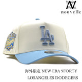 海外限定 NEW ERA 9FORTY LOSANGELES DODEGERS WHITE SKYBLUE