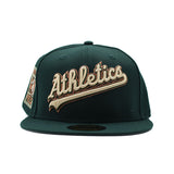 海外限定 NEW ERA OAKLAND ATHLETICS RICKEY HENDERSON FIELD DARK GREEN COPPER 59FIFTY FITTED CAP