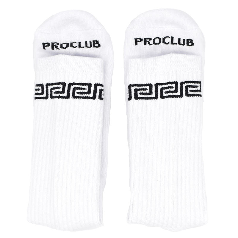 PRO CLUB PC LINK CREW SOCKS WHITE / BLACK