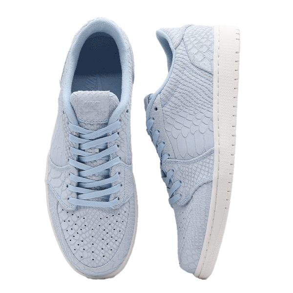 海外限定 NIKE AIR JORDAN 1 LOW PREMIUM “ SWOOSH LESS ” ICE BLUE 872782-441