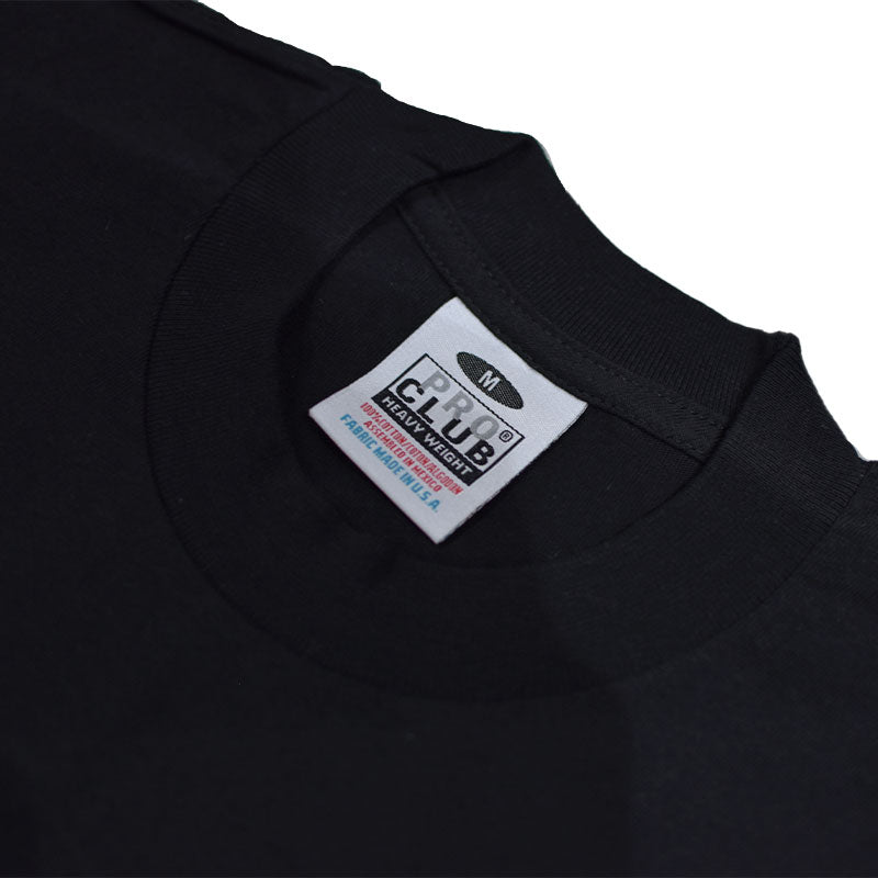 PRO CLUB HEAVYWEIGHT CREW NECK S/S TEE BLACK