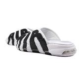 NIKE AIR MORE UPTEMPO SLIDE " WHITE BLACK " FB7818-100