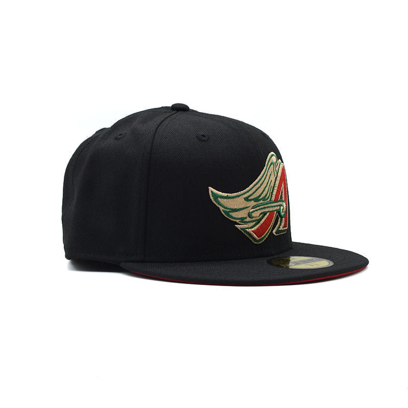 海外限定 NEW ERA ANAHEIM ANGELS BLACK AND RED PRIME EDITION 59FIFTY FITTED CAP