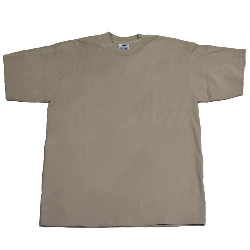 PRO CLUB HEAVYWEIGHT CREW NECK S/S TEE KHAKI