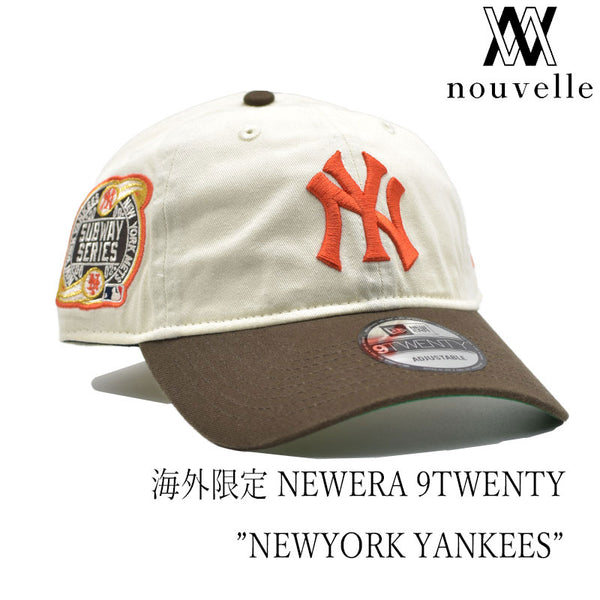 海外限定 NEW ERA 9TWENTY ” NEWYORK YANKEES " WHITE BROWN
