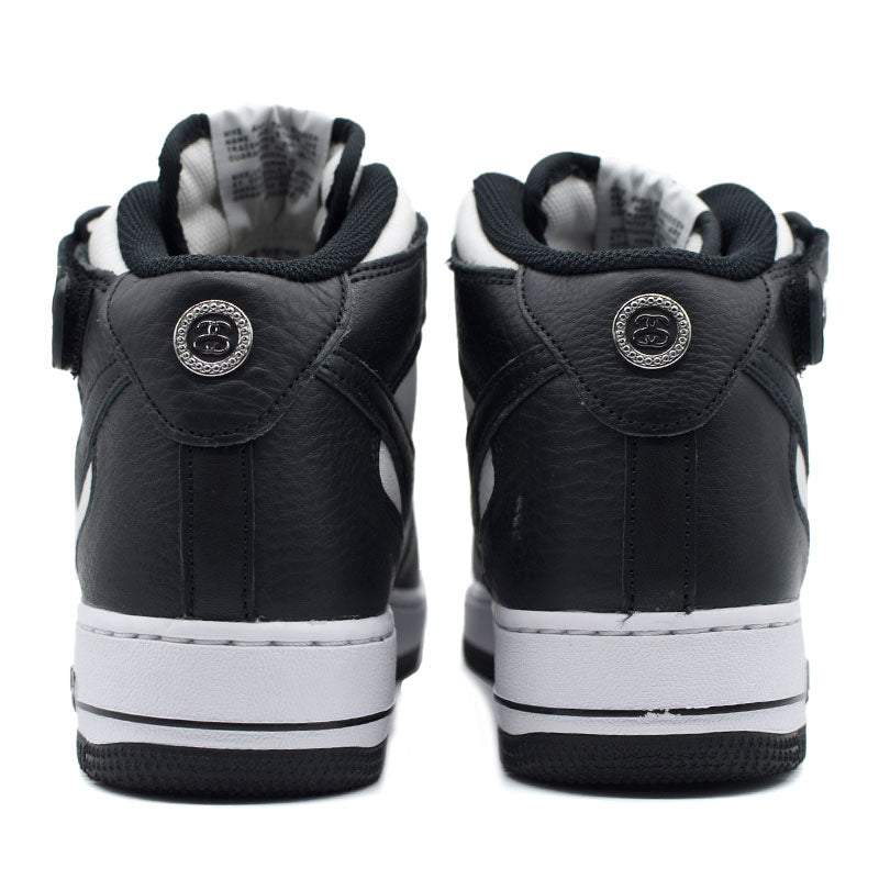 Stussy x NIKE AIR FORCE 1 MID "BLACK WHITE” DJ7840-002