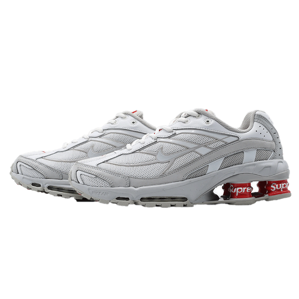 SUPREME × NIKE SHOX RIDE 2 "WHITE/GREY FOG-FLAT PLATINUM"  DN1615-100