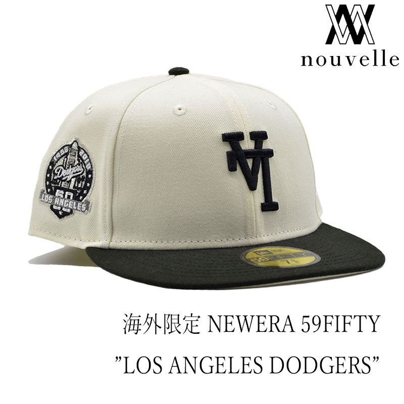 海外限定 NEW ERA 59FIFTY ” LOS ANGELES DODGERS WHITE BLACK ” UPSIDE DOWN LOGO