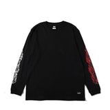nouvelle × MFC STORE FLAME L/S TEE BLACK " BULLS "