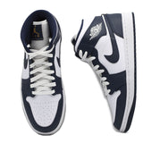 NIKE AIR JORDAN 1 MID "White Metallic Gold Obsidian" 554724-174