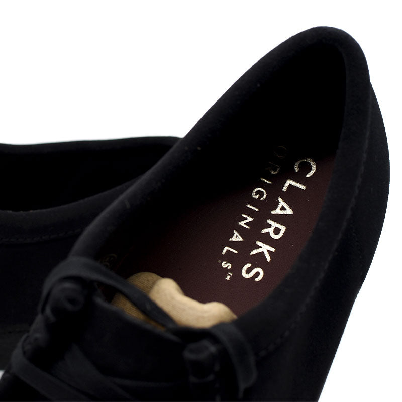 -women's- Clarks W Wallabee "Black Suede"